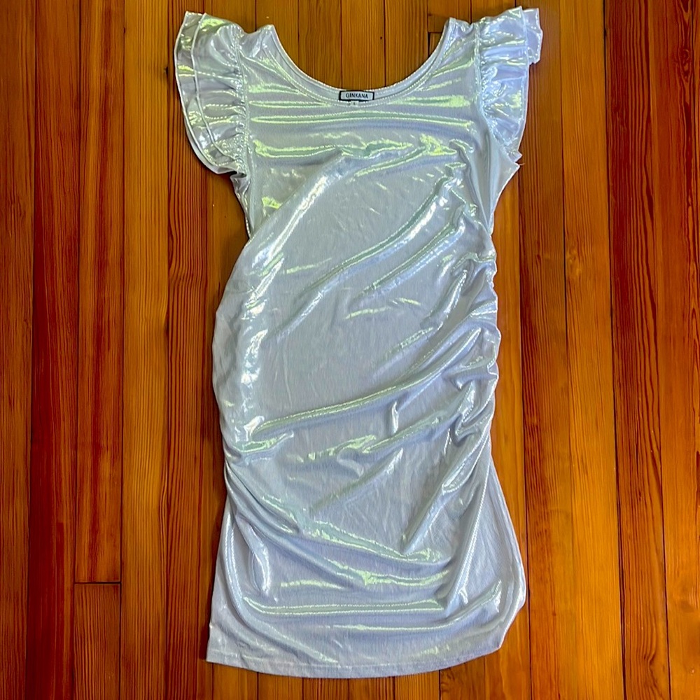 Silver Large Ginkana Reflective Dots Dress